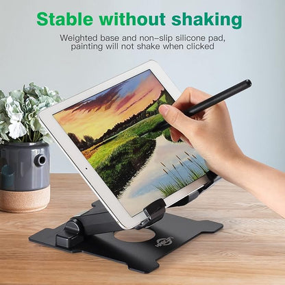 KABCON Tablet Stand, Adjustable Drawing Holder Eye-Level Aluminum Solid Stand - Image 4