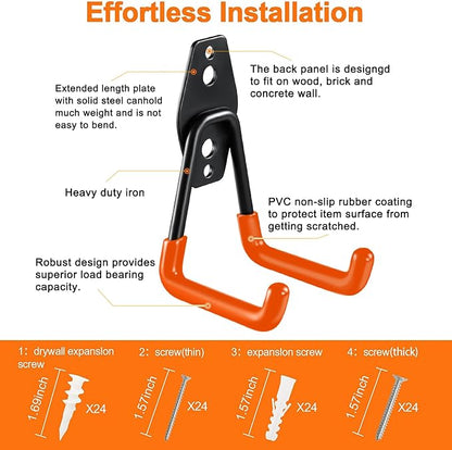 12 Pack Garage Hooks Heavy Duty Utility Steel - Image 3