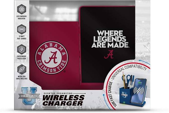 SOAR NCAA Unisex Cell Phone Wireless Charging Stand and Desktop Organizer - Image 3