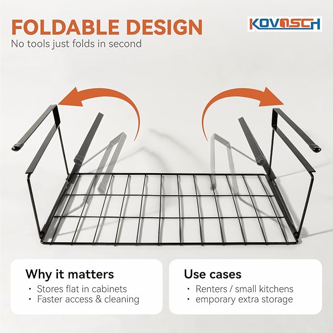 Under Shelf Basket, Space Saving Cabinet Organizers and Storage - Image 6