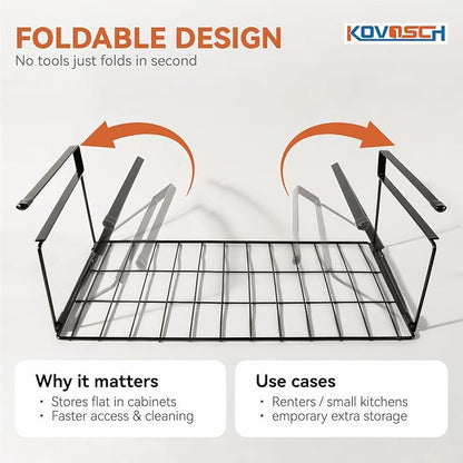 Under Shelf Basket, Space Saving Cabinet Organizers and Storage - Image 6