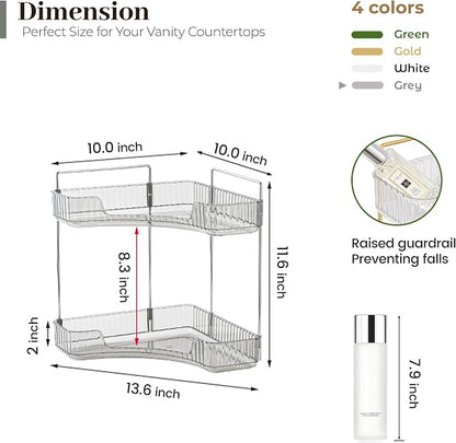 Aveniee Corner Bathroom Counter Organizer, Bathroom Countertop Shelf Makeup - Image 3