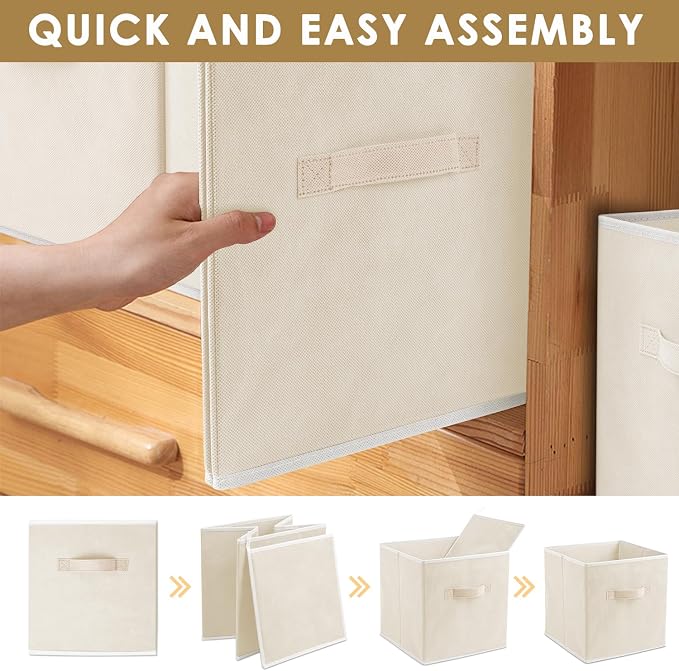 Criusia Storage Cubes, 11 Inch Clothes Storage Bins - Image 6