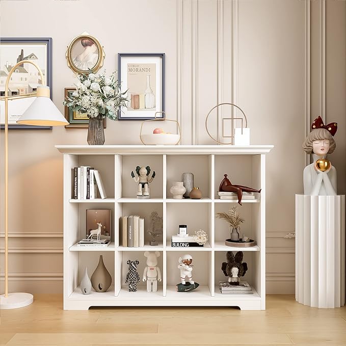 Wooden Cube Bookcase with Base - Image 4