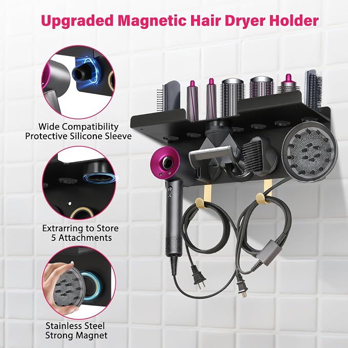 Wall Mount Hair Holder Compatible - Image 4