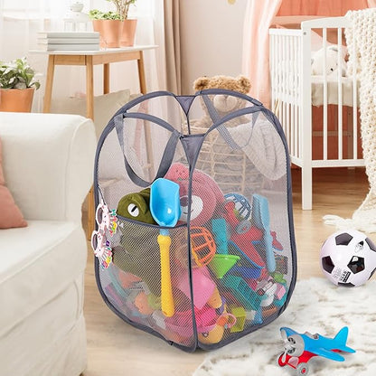 Deluxe Strong Mesh Pop up Laundry Hamper Basket - Image 7