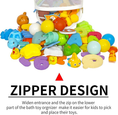 Large Capacity Baby Mesh Bath Toy Organizer, Extra Large Opening Bathroom Toy - Image 6