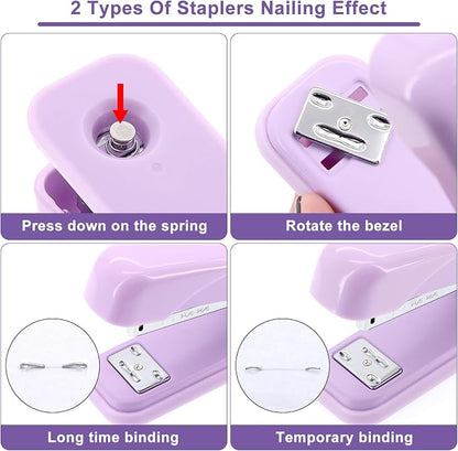 17 in 1 Purple Desk Organizers and Accessories Set, 3 Office Desk Supplies - Image 4