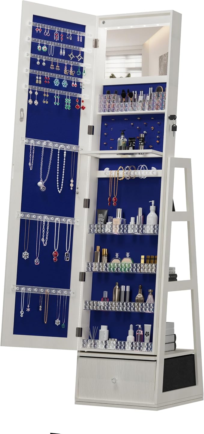 Montary Jewelry Cabinet with Full-Length Mirror - Image 6