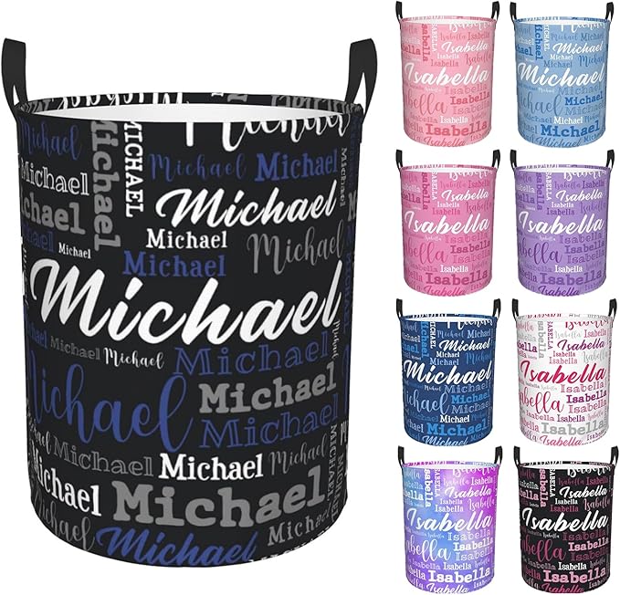 Custom Name Laundry Hamper, Personalized Laundry Baskets by PersonalizedGift