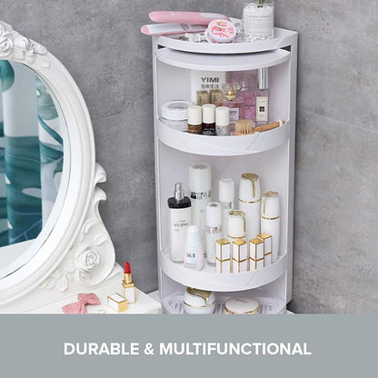 Bathroom Storage Corner Vanity Cabinet 24"x8.75"x8.75" Space Saver Rotating - Image 5