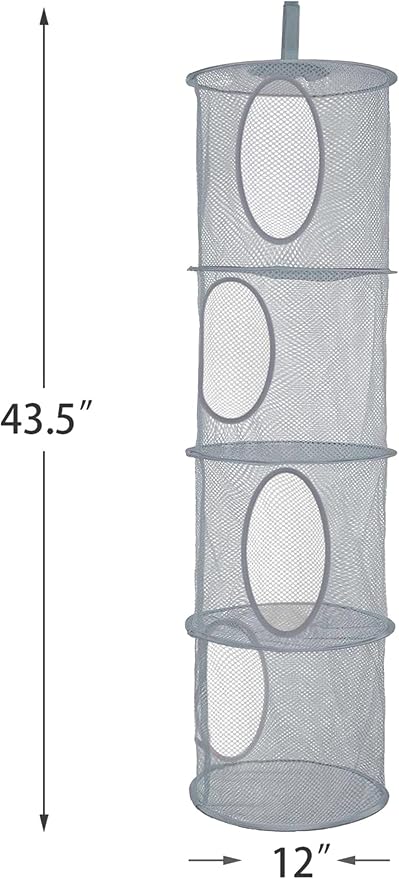 Hanging Stuffed Animal Storage Hammock Net 4 Tiers, Holds Plushies, Foldable - Image 3
