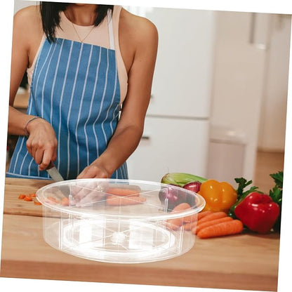 Rotating Spice Rack and Makeup Organizer Transparent Storage Tray - Image 7