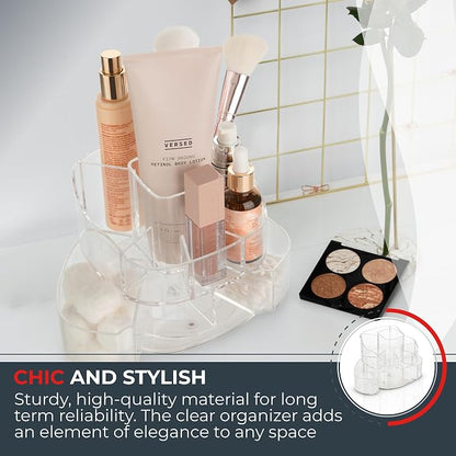 Masirs 360-Degree Rotating Makeup Organizer – Small Acrylic Cosmetic Storage - Image 4