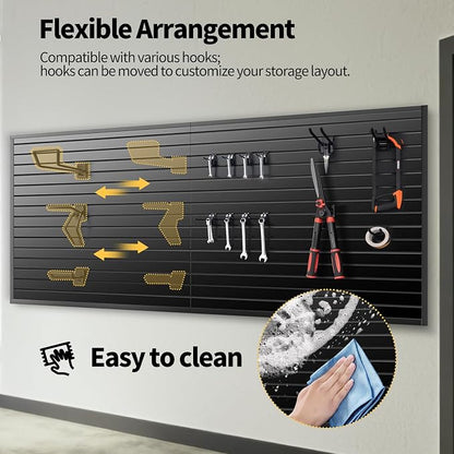 Slat Wall Panels 8x4 ft, Heavy-Duty PVC Garage Slatwall Panel - Image 6