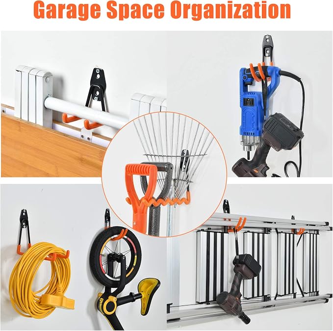 AOBEN Garage Hooks Heavy Duty, Steel Garage Storage Hooks, Utility Tool Hangers - Image 2
