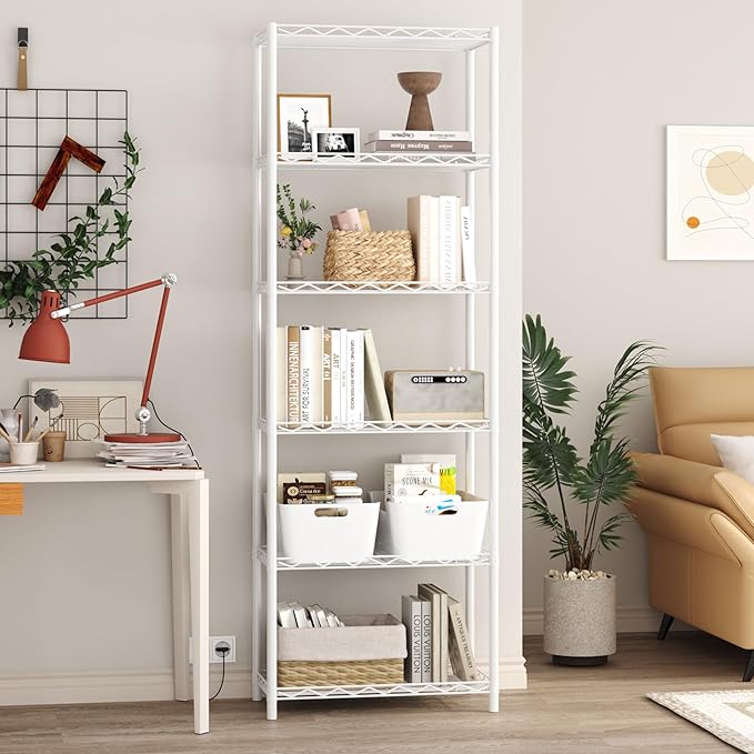 HOMEFORT 6-Tier Wire Shelving, 6 Shelves Unit Metal Storage Rack, Durable - Image 6