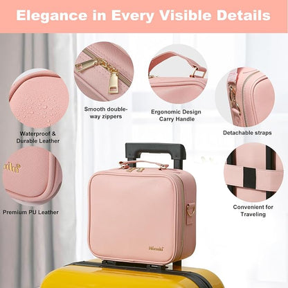 Mocado Travel Makeup Bag with LED Lighted Mirror, Travel Makeup Organizer - Image 2