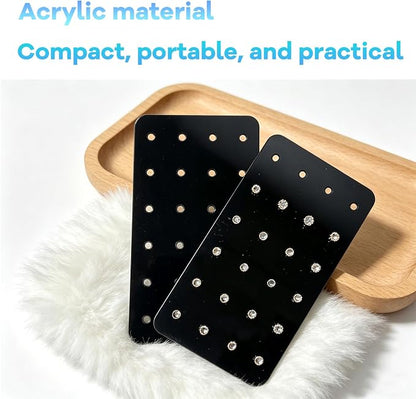 24 Pcs 3 Colors Acrylic Earring Display Card, 24 Holes Portable Stud Earrings - Image 6