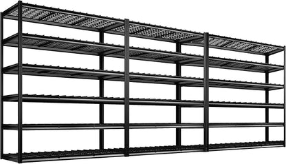 REIBII 60" W Garage Shelving, 3000LBS Storage Shelves, 6 Tier Heavy Duty by REIBII