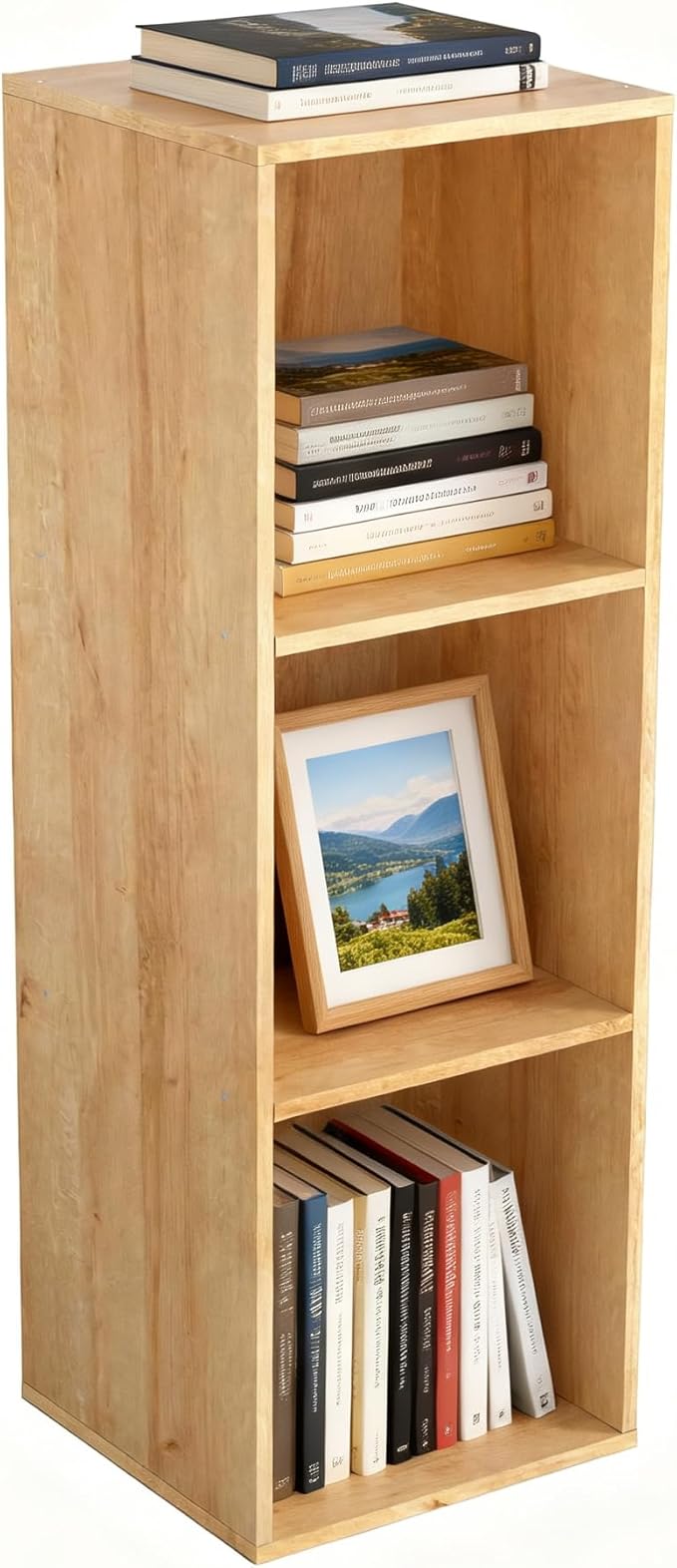 3 Cube Storage Organizer, Cube Shelf，3 Tier Cube Low Bookcase Freestanding by NewBeth