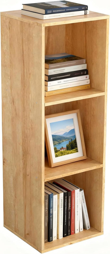3 Cube Storage Organizer, Cube Shelf，3 Tier Cube Low Bookcase Freestanding by NewBeth