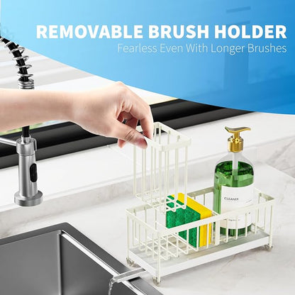 Cisily Cream Sponge Holder for Kitchen Sink, Sink Caddy Organizer - Image 5