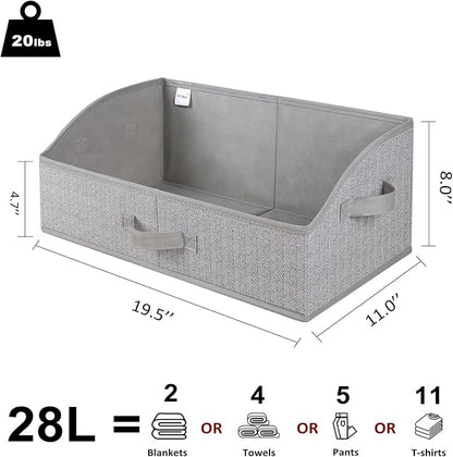WUIKE 6-Pack Trapezoid Storage Bins, Foldable Storage Baskets - Image 2