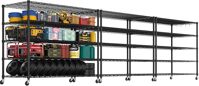 PrimeZone 5 Tier 80.7" Hx55.5 Wx24 D Wire Shelving by PrimeZone