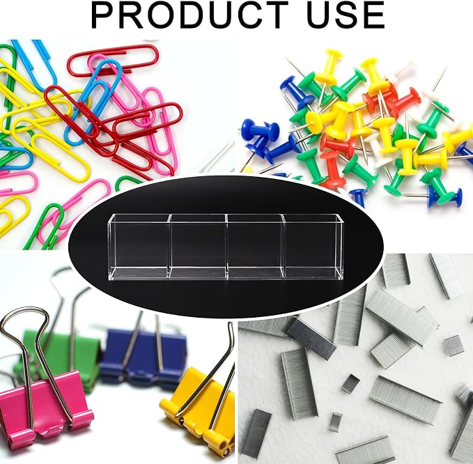 dedoot Acrylic Drawer Organizers 4-Section Clear Plastic Makeup Drawer - Image 4