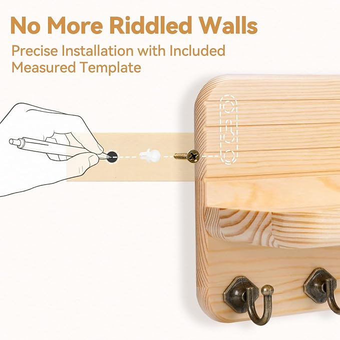 Key Holder for Wall, Mail Organizer Wall Mount - Image 4
