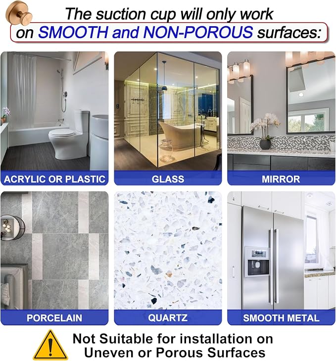 Bntuk Suction Cup Hooks for Shower, Removable Towel Hooks for Bathroom Window - Image 5