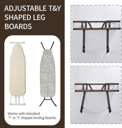 Ironing Board Holder Wall Mounted, 2-Layer Sturdy Iron and Ironing Board Hanger - Image 5