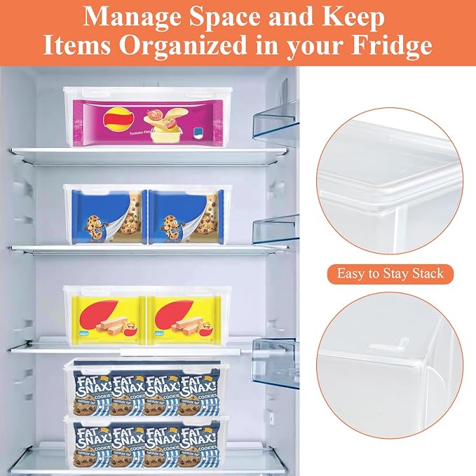 2Pcs Refrigerator Organizers and Storage, PP Freezer Organizer Bins - Image 4