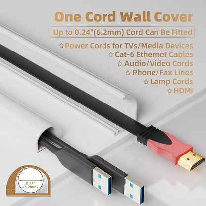 78" Side Open One Cord Hider for Wall Mounted Tv, Extension Cable Cover to Hide - Image 2