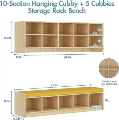 Kikihouse Set Wall Cubbies 10 Section - Image 3
