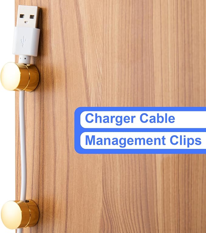 5 Sets Charger Holders for Cords, Adhesive Metal Cord Clips, Cable Management - Image 4