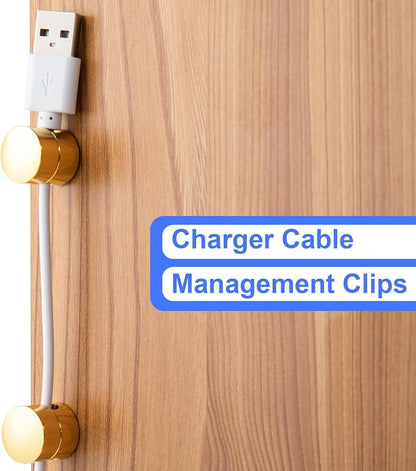 5 Sets Charger Holders for Cords, Adhesive Metal Cord Clips, Cable Management - Image 4