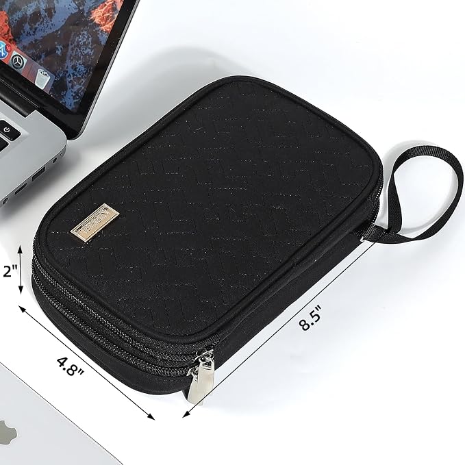 NISHEL Travel Cord Organizer Case, Double Layers Tech Electronic Bag, Essentials - Image 6