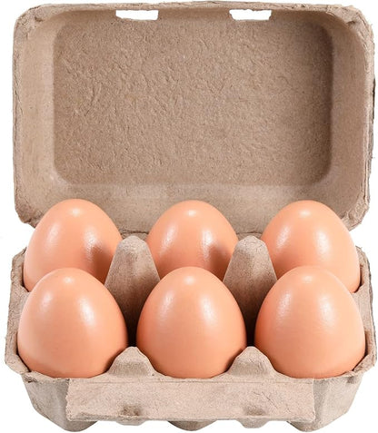Half Dozen Egg Cartons 200 Pack, Blank Natural Pulp Box 6 Count - Image 5