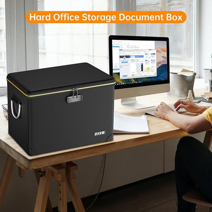 Fireproof Document Box, Hard Case File Organizer - Image 7
