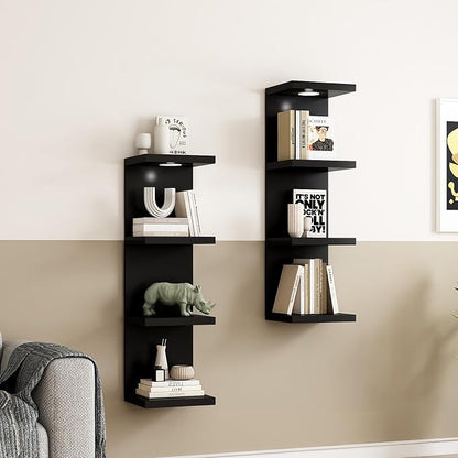 LitaEther Versatile 4 Tier Wall Shelf Unit, Display Floating Shelf - Image 4