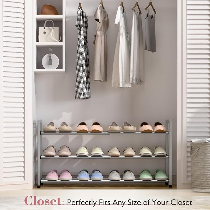 Bumusty 3-Tier Expandable Shoe Rack - Image 2