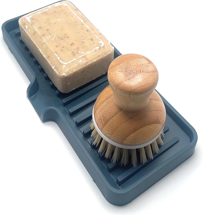 Happitasa Silicone Soap Dish Tray and Sponge Holder - Image 2