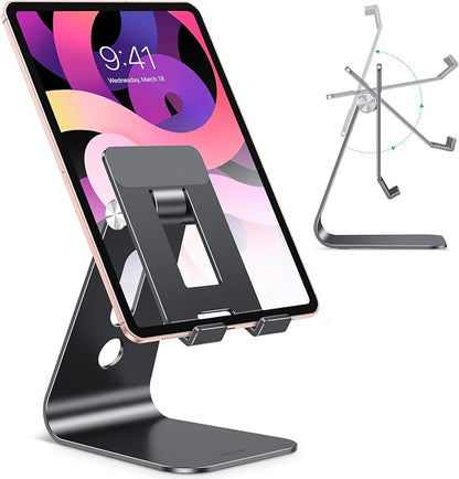 OMOTON Adjustable Tablet Stand for Desk, Upgraded Longer Arms for Greater by OMOTON
