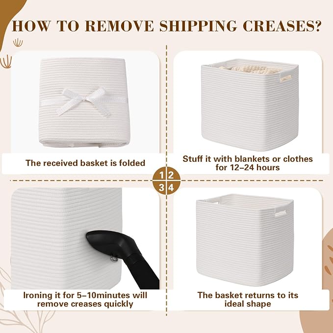 15×13 Inch Storage Cubes, 3 Pack Cube Storage Bins - Image 9