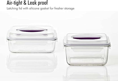 GLASSLOCK 125 Oz Glass Food Storage set of 2 – Large Capacity, Airtight & - Image 4