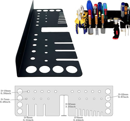 Screwdriver Organizer, Pliers Rack, Hammer Holder, Heavy Duty Wall Mounted Tool - Image 2