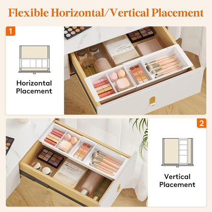 Lifewit 2 Pack Sliding Makeup Drawer Organizer Trays - Image 5