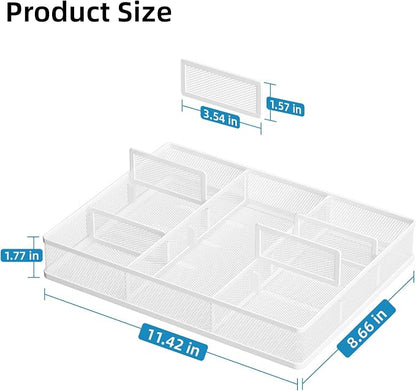 Marbrasse 2P Desk Drawer Organizer, Metal Mesh Drawer Organizer Tray - Image 2